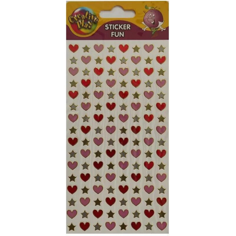 Σετ Αυτοκόλλητα Laser Glitter Hearts Και Stars