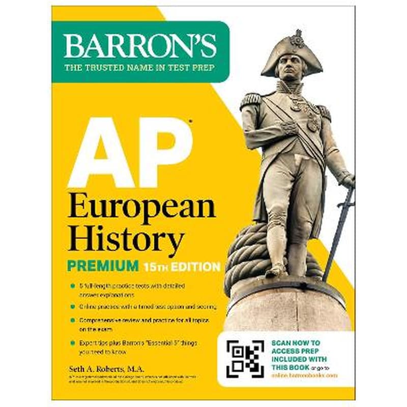 AP European History Premium, Fifteenth Edition: Prep Book with 5 Practice Tests + Comprehensive Review + Online Practice (2027)