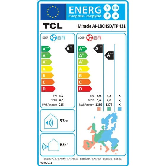 TCL MIRACLE AI-18CHSD/TPH2 Κλιματιστικό Inverter 18.000 BTU A+++/A+++ με WiFi image 5