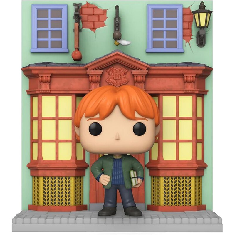 FUNKO Funko Pop! Deluxe - Harry Potter Diagon Alley Assemble - Ron Weasley with Quality Quidditch Supplies #142