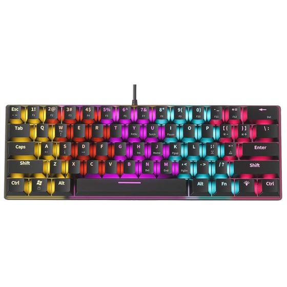 Armaggeddon MKA-1C Neo Gaming Μηχανικό Πληκτρολόγιο 60% με Custom Brown διακόπτες και RGB φωτισμό (US) Black image 0