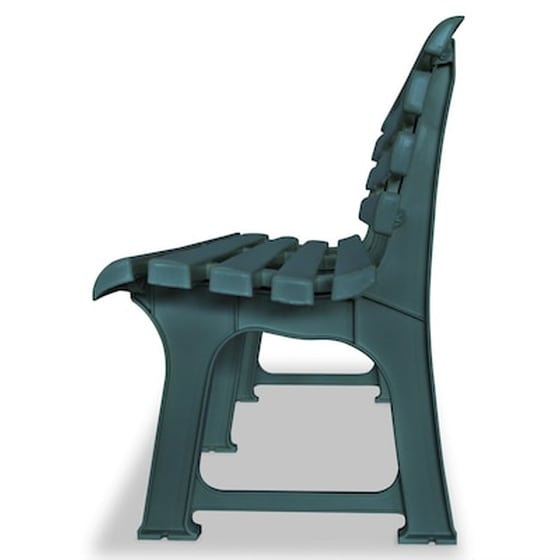 Παγκάκι Κήπου VidaXL από Πλαστικό 145.5x49x74 cm - Πράσινο image 3