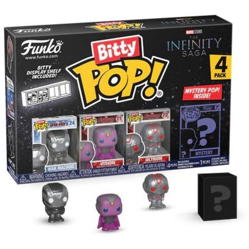 FUNKO Funko Bitty Pop! - Marvel - War Machine, Vision, Ultron And Chase Mystery 4-pack