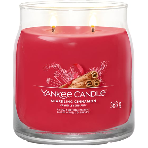 Χριστουγεννιάτικο Διακοσμητικό Κερί Sparkling Cinnamon 9.3x11.4cm - Κόκκινο image 1