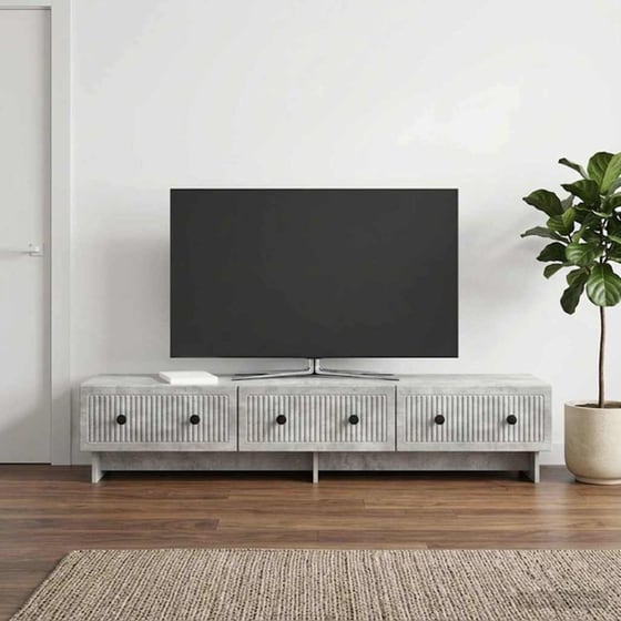 Έπιπλο Τηλεόρασης VidaXL 147x34.5x30 cm - Γκρι Σκυροδέματος image 1