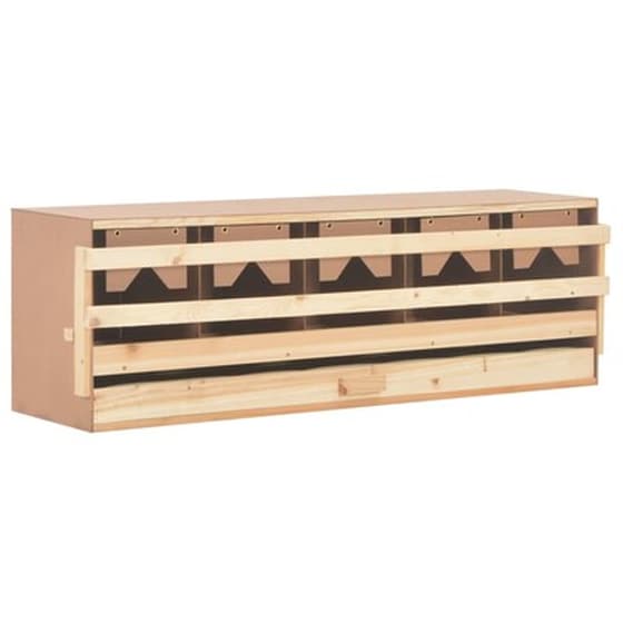 Vidaxl Φωλιά Για Κότες Με 5 Θέσεις 117x33x38 Εκ. Από Μασίφ Ξύλο Πεύκου image 3