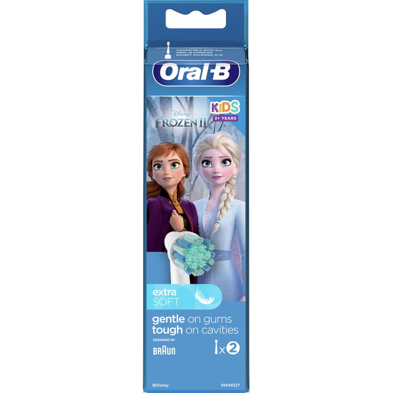 ORAL-B Ανταλλακτικές Κεφαλές ORAL-B FROZEN 2 Τμχ για Ηλεκτρική Οδοντόβουρτσα Λευκό