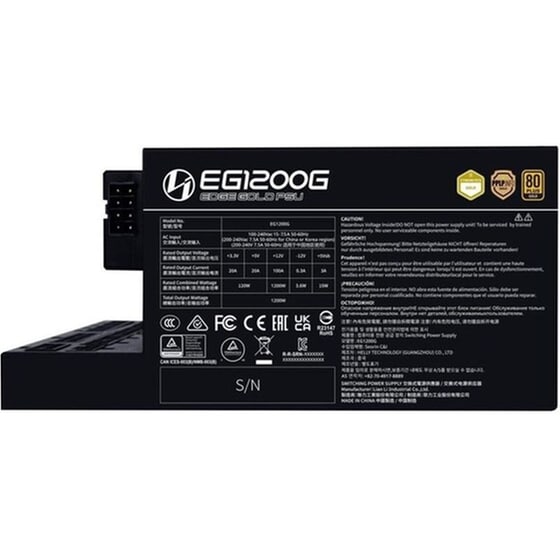 Τροφοδοτικό Υπολογιστή Lian Li Edge Gold 1200W ATX 3.1 - Μαύρο image 3