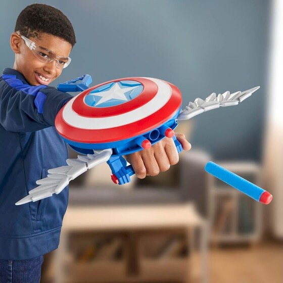 Nerf Εκτοξευτής Marvel Studios Captain America Brave New World: Skyshot Blaster (F9302) image 5