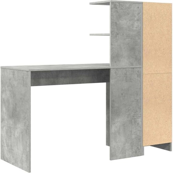 Γραφείο VidaXL 133,5x50x124 cm - Γκρι Σκυροδέματος (2 τεμ.) image 6