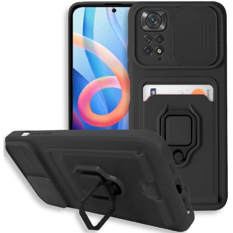 BODYCELL Θήκη Xiaomi Redmi Note 11/11s - Bodycell Multifunction - Μαύρο