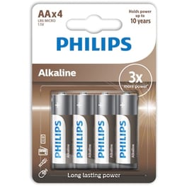 Philips Αλκαλικές Μπαταρίες ΑΑ 1.5V 4τμχ
