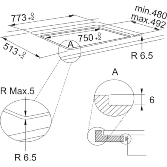 FRANKE SMART FSM 804 I B BK 75 cm x 51 cm Μαύρo Εστία Επαγωγική Αυτόνομη image 3