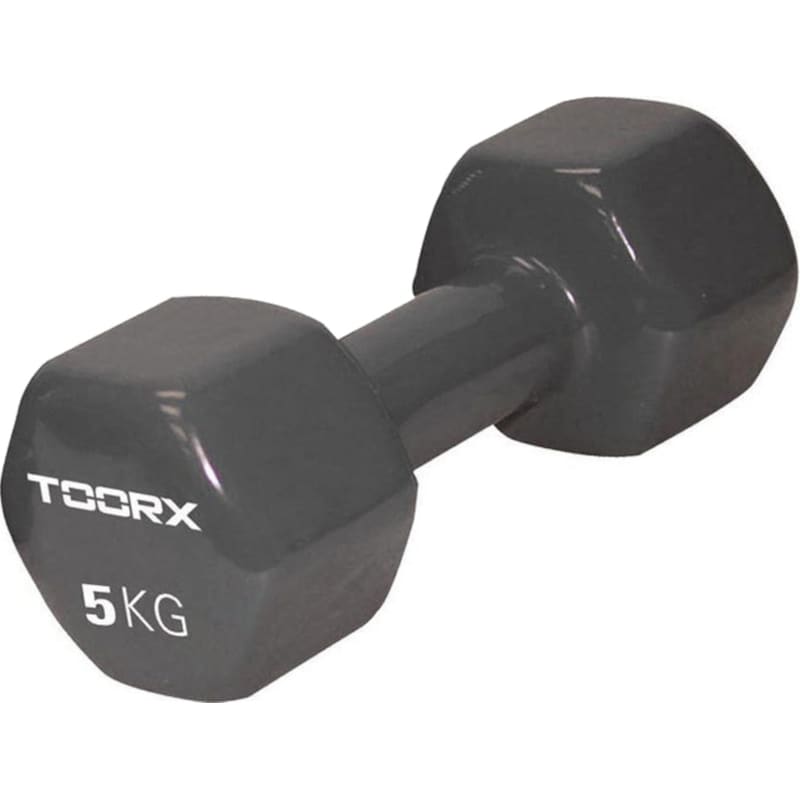 Βαράκι Εξάγωνο 5kg Toorx 10-432-080 Βινυλίου - Σκούρο Γκρι TOORX