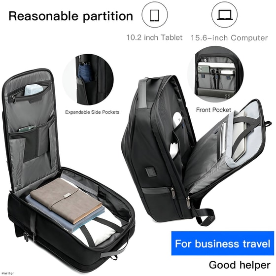 Τσάντα Laptop Arctic Hunter B00403 15.6" Αδιάβροχη - Γκρι image 2