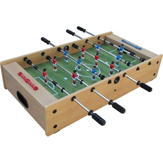 Ποδοσφαιράκι & Air Hockey 2 σε 1 Garlando F-Mini Ξύλινο 97x51x20cm με Τηλεσκοπικές Ράβδους - Ανοιχτό Καφέ image 1