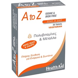 Health Aid Multivitamin A to Z Iodine & Iron free - 30 ταμπλέτες