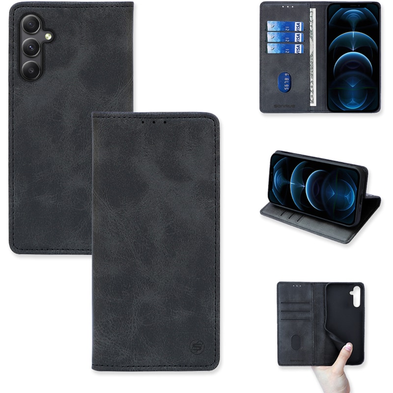 Θήκη Samsung Galaxy A34 5G - Sonique Vintage Magnet Book - Μαύρο
