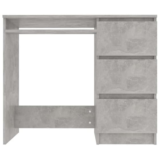 Γραφείο με Συρτάρια VidaXL από Μοριοσανίδα 90x45cm - Γκρι image 4