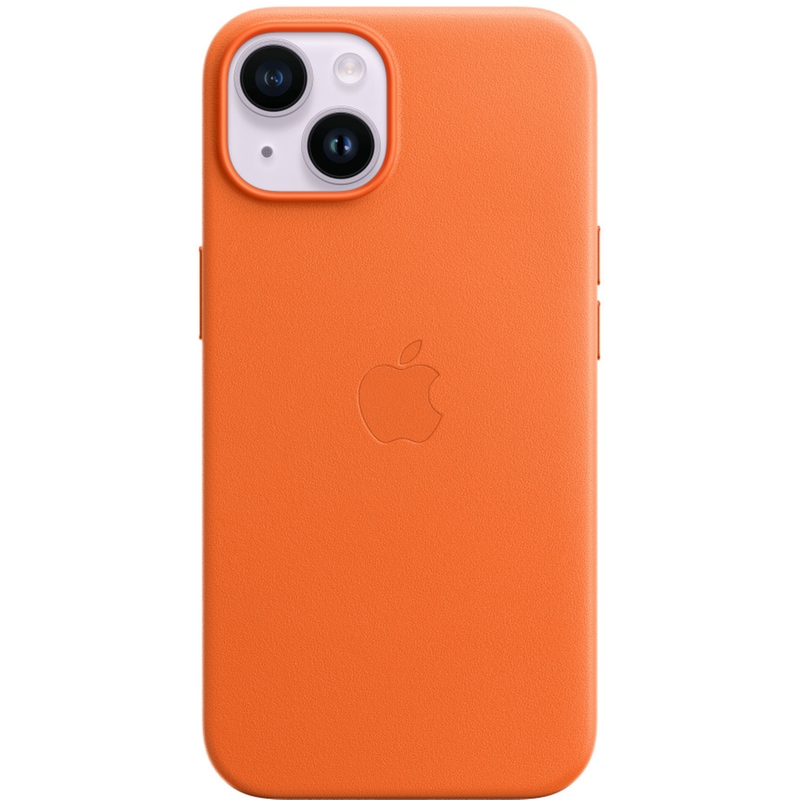 APPLE Θήκη Apple iPhone 14 - Apple Leather Case with MagSafe - Orange