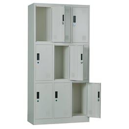 Φοριαμός Μεταλλικός  WOODWELL με 9 ράφια 90x40x185 cm - Γκρι