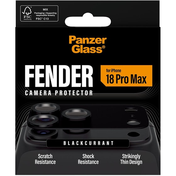 Προστατευτικό καμερών Apple iPhone 18 Pro Max - PanzerGlass Fender Camera Protector - Black image 3