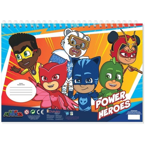 Μπλοκ Ζωγραφικής Διακακης Αεβε Pj Masks Α4 40 Φύλλων (1 Τεμάχιο) image 0
