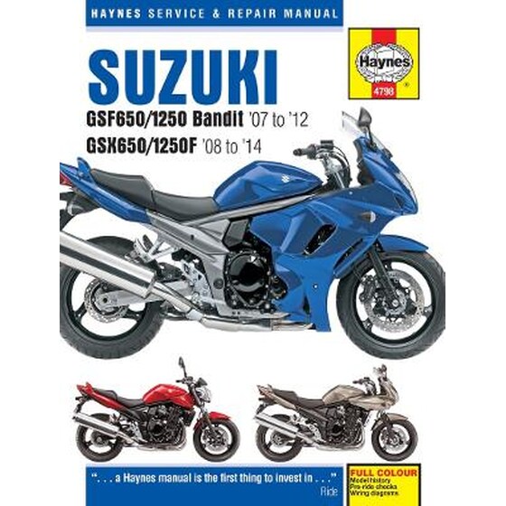 Suzuki GSF650/1250 Bandit & GSX650/1250F (07-14) Haynes Repair Manual image 0
