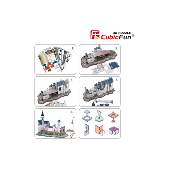 3D Παζλ Neuschwanstein Castle LED - Cubic Fun - 308 Κομμάτια image 2