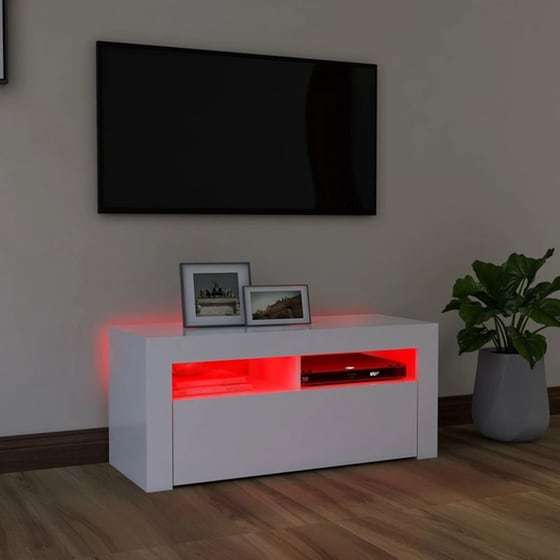 Έπιπλο Τηλεόρασης VidaXL Επεξεργασμένο Ξύλο  90x35x40cm - Λευκό image 4