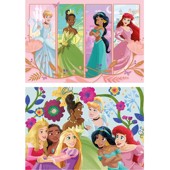 Παιδικό Παζλ Clementoni Super Color Disney Princess (2x60 Κομμάτια) image 1