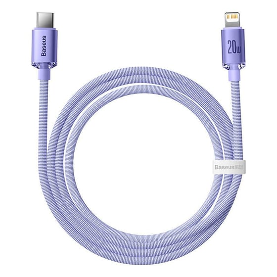 Καλώδιο δεδομένων Baseus Crystal Shine Usb-C to Lightning 20W 1.2m - Μωβ image 2