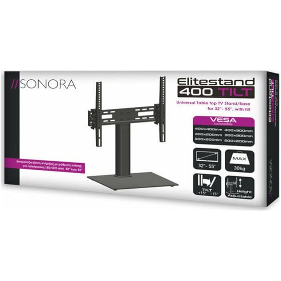 Βάση Τηλεόρασης Επιτραπέζια Sonora EliteStand 400 Tilt με Κλίση 32" - 55" έως 30 kg image 1