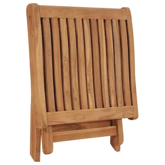 Υποπόδιο VidaXL Πτυσσόμενο από Μασίφ Ξύλο Teak 46.5x49x41.5 cm - Καφέ image 4