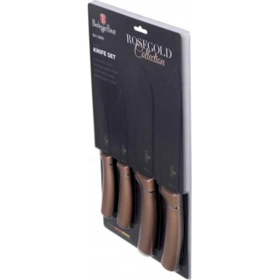 Σετ Μαχαίρια Berlinger Haus Metallic Line Rose Gold από Ανοξείδωτο Ατσάλι 4 Τμχ image 1