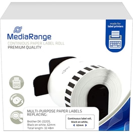 Ταινία Ετικετογράφου MediaRange MRBDK22205  30.48x62mm - Λευκό