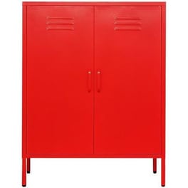Ντουλάπα Μεταλλική Nextdeco Δίφυλλη 102x80x40cm - Κόκκινο
