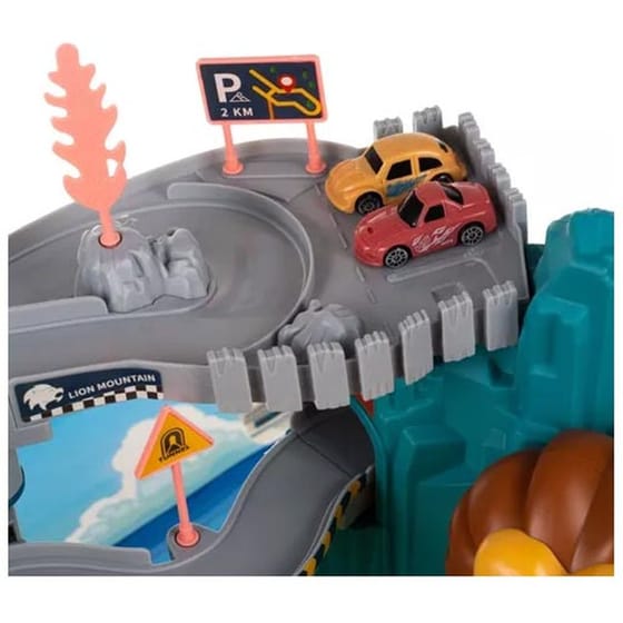 Παιδική Αγωνιστική Πίστα Αυτοκινητόδρομος Στο Βουνό Με Σπηλιά Λιονταριού image 8