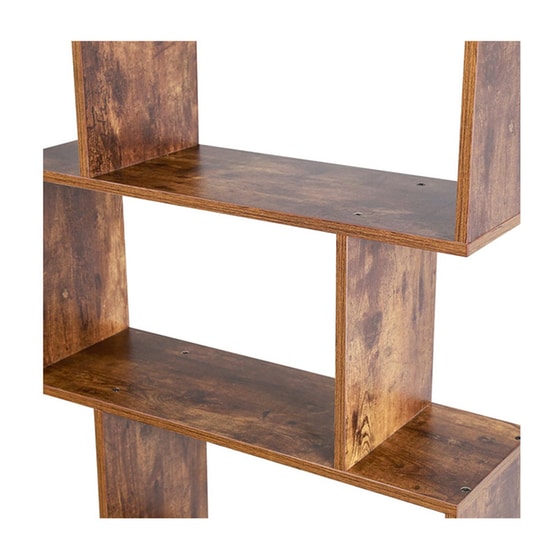 Βιβλιοθήκη Bakaji 8054143000818 από MDF 70x24x150 cm - Καφέ image 2