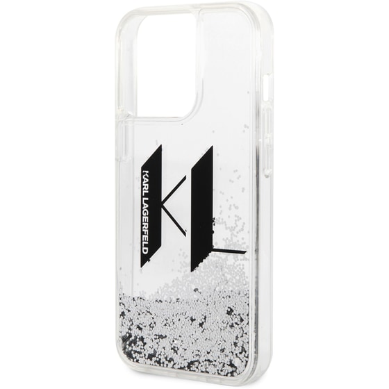 Karl Lagerfeld Glitter Big Kl Logo Liquid Glitter Case Θήκη Προστασίας Από Σιλικόνη – Iphone 14 Pro Max (μαύρο – Klhcp14xlbklcs) image 5