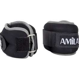 Βαράκια Άκρων 2 x 0.5kg Σταθερού Βάρους Amila 44114 από Νεοπρένιο - Μαύρο/Γκρι