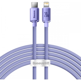 Καλώδιο δεδομένων Baseus Crystal Shine Series Usb-C to Lightning 20W 2m - Lilac