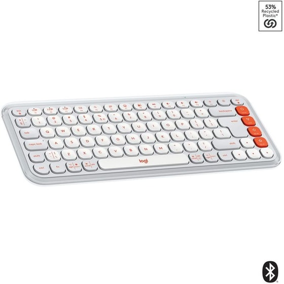 Logitech POP Icon Keys Ασύρματο Πληκτρολόγιο με Bluetooth - Λευκό (US) image 2