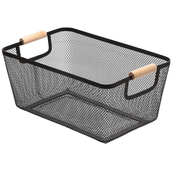 Διακοσμητικό Καλάθι Estia Μεταλλικό 35x23x16 cm - Μαύρο image 0