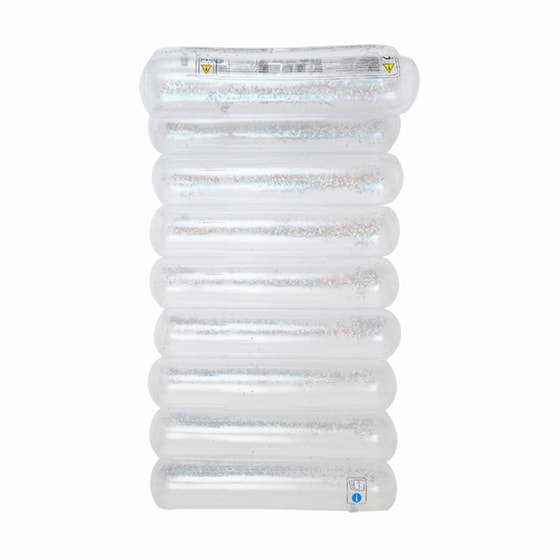 Στρώμα Θαλάσσης SunnyLife Tube Lilo με Glitter 95 cm - Διαφανές image 0