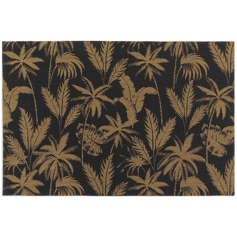 SPITISHOP Σουπλά Spitishop Feuillor από PVC 29x44cm - Μαύρο/Καφέ