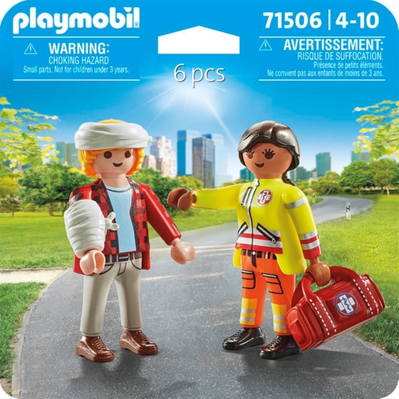PLAYMOBIL® My Life DuoPack Διασώστης και Τραυματίας (71506) image 4