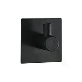 Κρεμαστράκι Τοίχου Bathdeco Meti Square Black Φ4.5 cm - Μαύρο