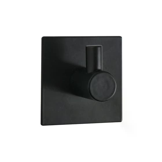 Κρεμαστράκι Τοίχου Bathdeco Meti Square Black Φ4.5 cm - Μαύρο image 0