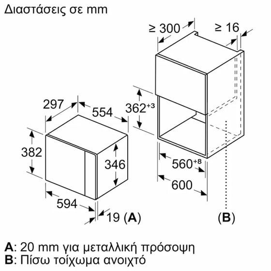 BOSCH BFL520MS0 20 Lt - Inox Εντοιχιζόμενος Φούρνος Μικροκυμάτων image 6